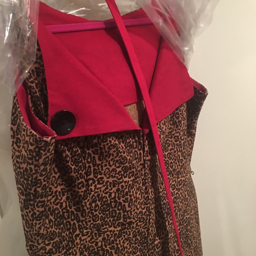 Tatyana Leopard Pencil Pinup Dress - Picture 3 of 6